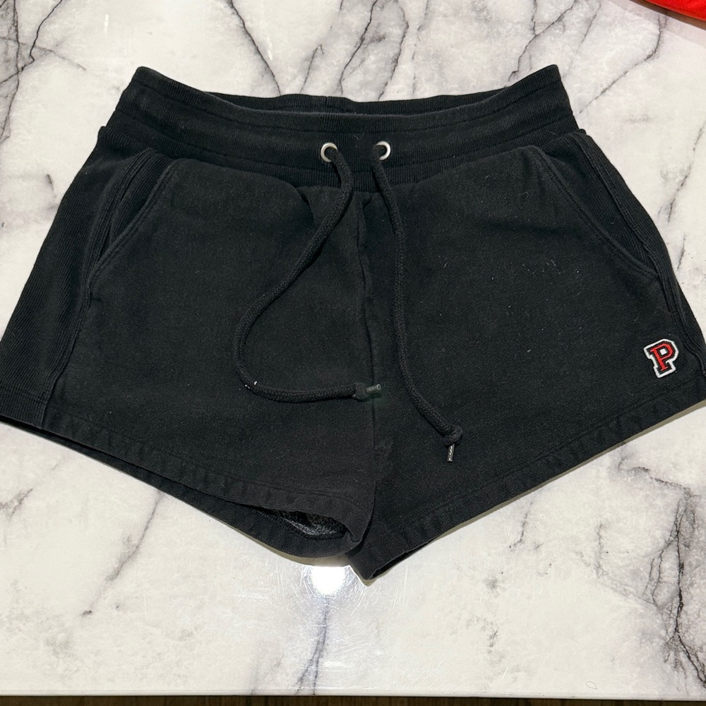 PINK Victoria's Secret Black Sweat  Drawstring Shorts XS